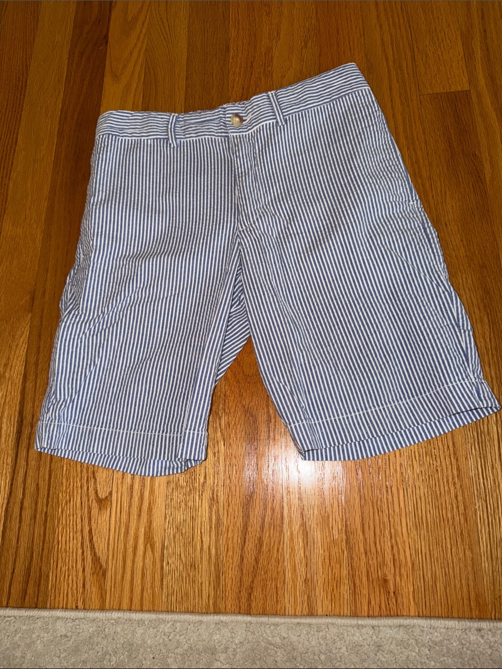 Boys  Blue and White Seersucker Shorts